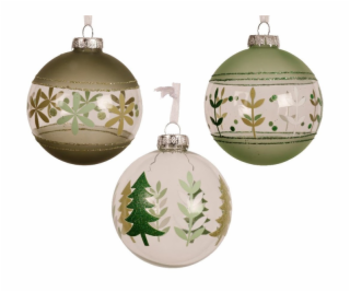 Vánoční hračka na stromeček, 8 cm, sklo