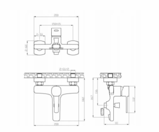 Koupelnová baterie Invena Invena, černá/chrom