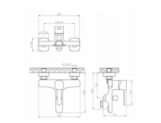 Koupelnová baterie Invena Invena, černá/chrom