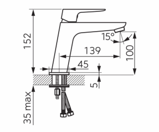 Umyvadlová baterie Ferro Lippi, černá