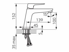 Umyvadlová baterie Ferro Lippi, černá