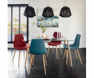 Jídelní židle Atmosphera Roka modro/bílohnědá, 51x44x85,5 cm