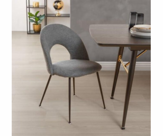 Jídelní židle Atmosphera Raven, šedá, 4dílná.