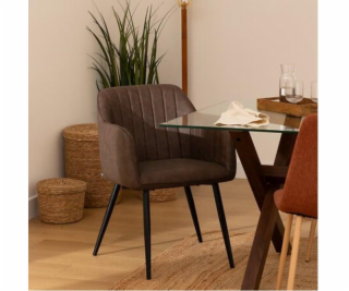 Křeslo Atmosphera, hnědé, 61,5 cm x 57 cm x 83 cm