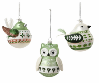 Vánoční hračka na stromeček, 8,8 cm, sklo