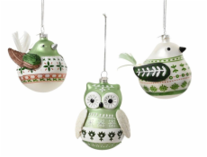 Vánoční hračka na stromeček, 8,8 cm, sklo