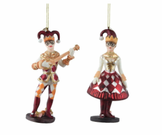 Vánoční hračka na stromeček Jocker, 14 cm, sklo