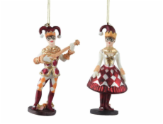 Vánoční hračka na stromeček Jocker, 14 cm, sklo