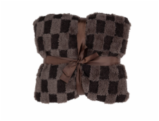 Domoletti Norková šachová deka, čokoládová, 150 cm x 200 cm