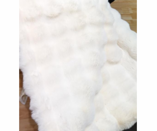 Pléd Domoletti Luxury BamPom, bílý, 150 cm x 200 cm