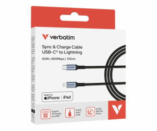 Verbatim Lightning->C kabel Sync & Charge 60W černý
