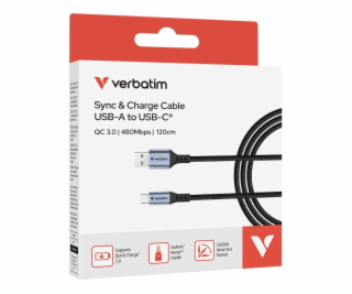 Verbatim USB-A->C kabel Sync & Charge 18W černý
