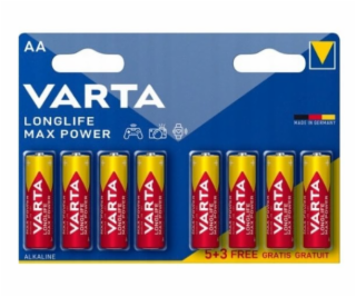 Varta Varta Longlife Max Power, alkalické baterie, AA, 8 ks