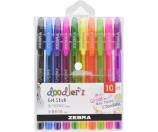 Sada gelových per  Doodler z Neon & Fashion , 10 neonovýc...