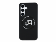 Karl Lagerfeld Pouzdro pro SAMSUNG S25 Plus KLHMS25MSKCHTCK (magnetické silikonové dvojité hlavice) černé