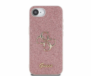 Guess Kryt Fixed Glitter Big 4G pro iPhone 16e růžový