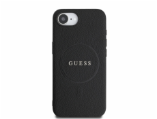 Guess Pouzdro Grained Ring MagSafe pro iPhone 16e černé