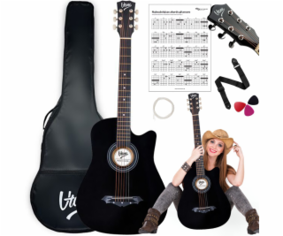 Akustická kytara V-TONE AG ONE BK 4/4 trsátka popruh náhr...