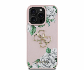 Guess PU Grained Roses 4G Logo iPhone 16