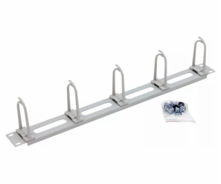 19  vyvaz.panel 1U,6xháček velký,oválné otv.,šedý