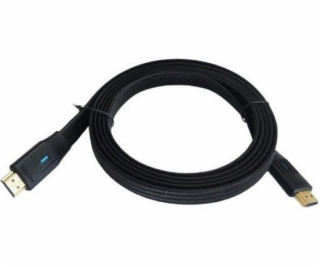TB Plochý kábel HDMI v 2.1 3m čierny