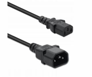 Qoltec Napájecí kabel UPS | IEC C13/C14 | 3x1,0 mm2 | 1,5 m