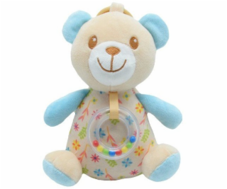 TULILO Hudební skříňka Medová béžová a modrá 20 cm