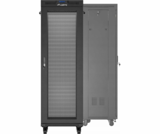 Lanberg 19palcová 37U 800x800 LCD černá perforovaná dvířk...