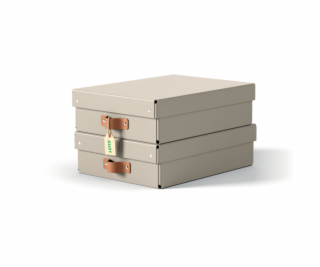 LEITZ úložný box, karton, velikost M nízký, 2 ks béžový