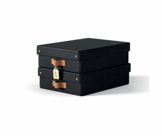 LEITZ úložný box, karton, velikost M nízký, 2 ks černý