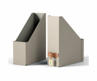 LEITZ stojan na časopisy, karton, 2ks béžový