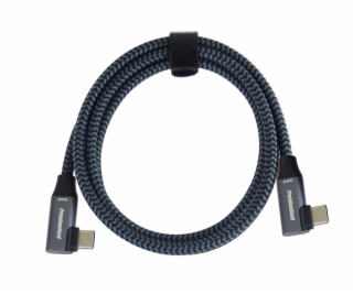 PremiumCord USB-C 2x zahnutý kabel, 2m
