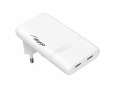 Akyga USB Nabíječka AK-CH-32 2x USB-C PD 5-20V / max. 3.25A 65W Quick Charge 4+ GaN