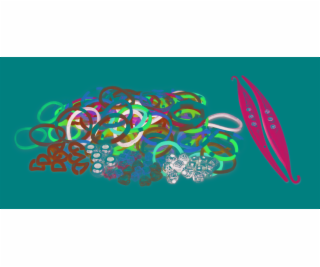 TASIA - Sada na výrobu náramků z gumiček - 700 ks bez latexu