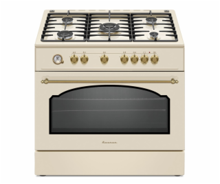 Plynový a elektrický sporák Ravanson Retro KWGE–90ARC (kr...