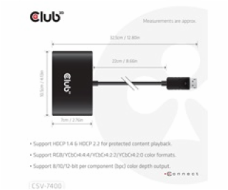 Club3D hub MST (Multi Stream Transport) DisplayPort 1.4 n...