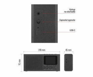 EMOS P-600B, DAB FM BLUETOOTH RÁDIO ČERNÁ