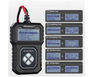 Qoltec Digitální tester baterií s LCD | 12V | AGM | GEL |...