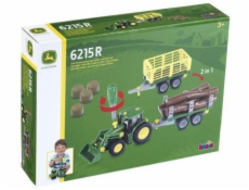Klein Traktor John Deere pro otáčení se 2 přívěsy