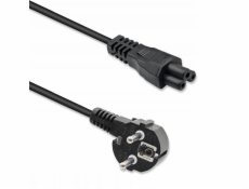 Qoltec Úhlový napájecí kabel SCHUKO | IEC C5 | čtyřlístek | 3x1,0 mm2 | 1,5 m
