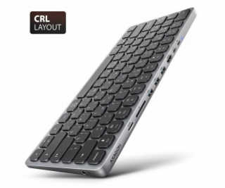 AXAGON Klávesnice HMC-KB-C 5Gbps s 9v1 multiportovým rozb...