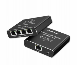 Qoltec Ethernetový rozbočovač mini SWITCH 1x4 RJ45 | 1000...