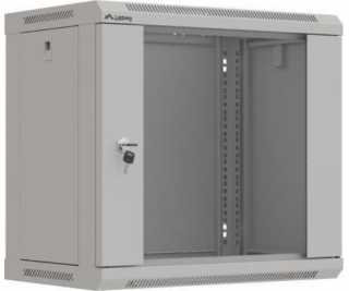 Lanberg 19  9U 540x350 závěsná regálová skříň, šedá, skle...