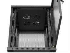 Lanberg 19palcová stojící racková skříň 15U 600x600 s perforovanými dvířky, černá (ploché balení)