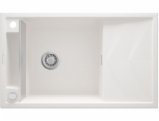 Deante MAGNETIC drez - granitový magnetický 1-drez s odkvapkávačom biely (ZRM A113)