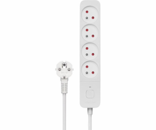 Prepäťová ochrana Savio, predlžovací kábel, 4 zásuvky, 3 ...