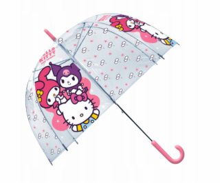 Kids Euroswan Průhledný manuální deštník Hello Kitty