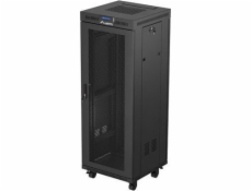 Lanberg 19palcová stojící racková skříň 32U 600x600 s perforovanými dveřmi, LCD, černá (ploché balení)