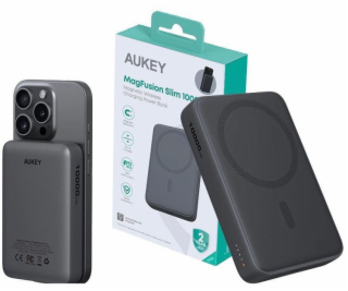 AUKEY PB-MS04 Šedá Qi2 powerbanka | 10000mAh | 20W | MagS...