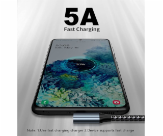 PremiumCord USB-C 2x zahnutý kabel, 1m